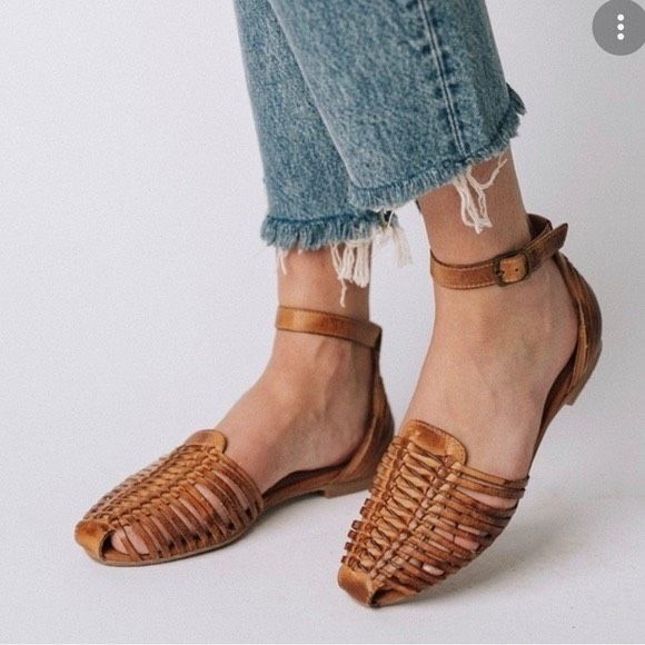 Seychelles Bits ‘N Pieces Woven Leather Buckle Flat in Brown Size 9.5 - Picture 1 of 12